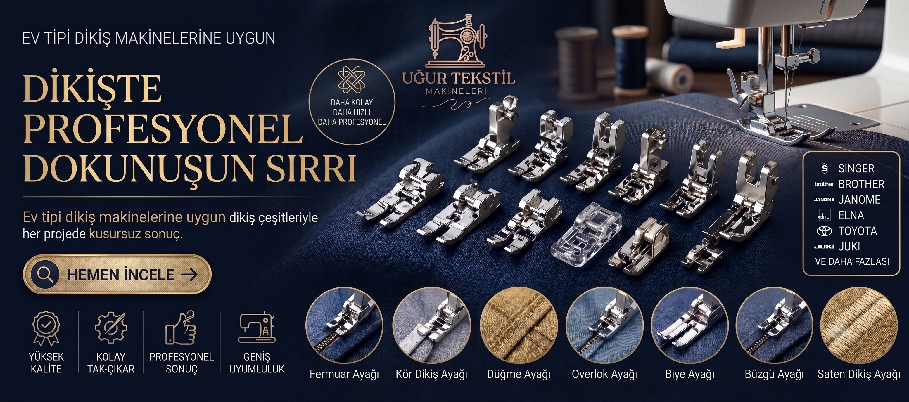 Dikişte Profesyonel Dokunuşun Sırrı – Dikiş Makinesi Ayakları